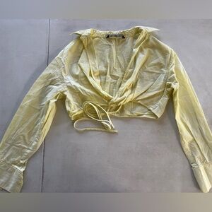 Zara Soft Yellow Blouse